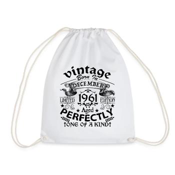 December 1961 | 1961 Vintage | born in December - Sac de sport léger - blanc - Devant