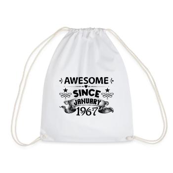 January 1967 | Awesome 1967 | born in January - Sac de sport léger - blanc - Devant