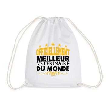 Vétérinaire | le Meilleur Vétérinaire cadeau Vétér - Sac de sport léger - blanc - Devant