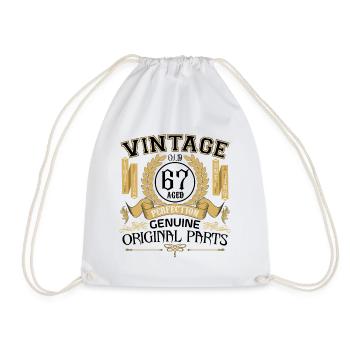 Jahrgang 67 Jahre - Geburtstagsgeschenk 67 Jahre !!! - Turnbeutel - Weiß - Vorne