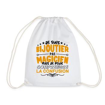 Bijoutier pas Magicien | le Meilleur Bijoutier ca - Sac de sport léger - blanc - Devant