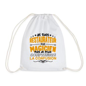 Restaurateur pas Magicien | le Meilleur Restaurat - Sac de sport léger - blanc - Devant