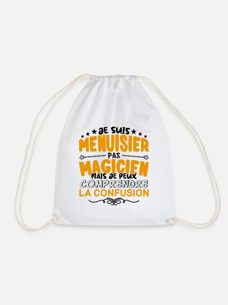 Menuisier pas Magicien | le Meilleur Menuisier cad - Sac de sport léger - blanc