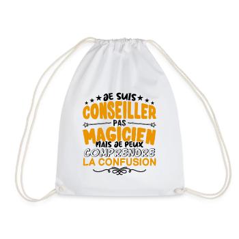 Conseiller pas Magicien | le Meilleur Conseiller - Sac de sport léger - blanc - Devant