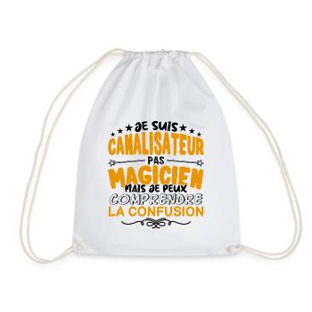 Canalisateur pas Magicien | le Meilleur Canalisat - Sac de sport léger - blanc - Devant