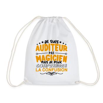 Auditeur pas Magicien | le Meilleur Auditeur cade - Sac de sport léger - blanc - Devant
