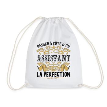 Assistant | le Meilleur cadeau Assistant - Sac de sport léger - blanc - Devant