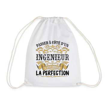 Ingénieur | le Meilleur cadeau Ingénieur - Sac de sport léger - blanc - Devant