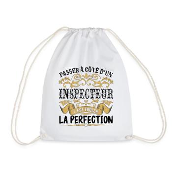 Inspecteur | le Meilleur cadeau Inspecteur - Sac de sport léger - blanc - Devant