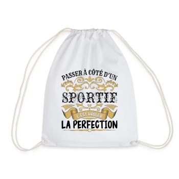 Sportif | le Meilleur cadeau Sportif - Sac de sport léger - blanc - Devant