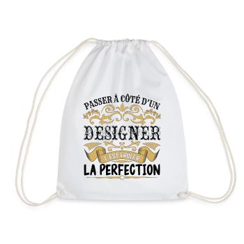 Designer | le Meilleur cadeau Designer - Sac de sport léger - blanc - Devant
