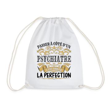 Psychiatre | le Meilleur cadeau Psychiatre - Sac de sport léger - blanc - Devant