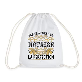 Notaire | le Meilleur cadeau Notaire - Sac de sport léger - blanc - Devant