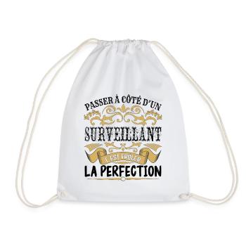 Surveillant | le Meilleur cadeau Surveillant - Sac de sport léger - blanc - Devant