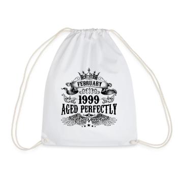 1999 | February Aged Perfectly 1999 birthday gift - Sac de sport léger - blanc - Devant