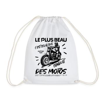 motard | meilleur motard fan de moto le plus beau! - Sac de sport léger - blanc - Devant