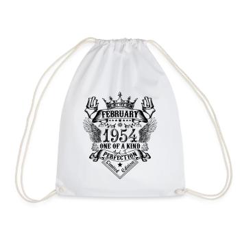 Février 1954, 1954, Février, anniversaire Février - Sac de sport léger - blanc - Devant
