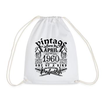 Anniversaire 1960 Avril 1960 ! né en Avril 1960 - Sac de sport léger - blanc - Devant