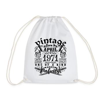 Anniversaire 1971 Avril 1971 ! né en Avril 1971 - Sac de sport léger - blanc - Devant