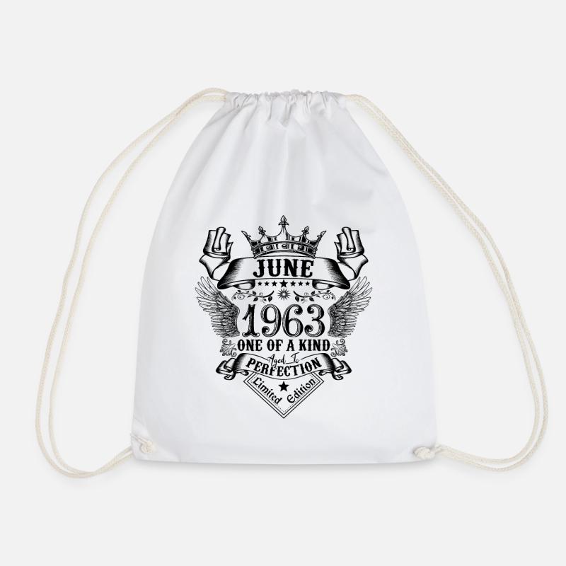 Geburtstag Juni 1963 geboren im Juni 1963 - Turnbeutel - Weiß