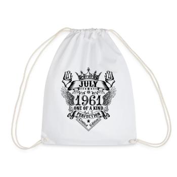 Birthday July 1961 born in July 1961 - Drawstring Bag - white - Front