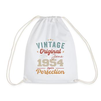 June 1954 Aged to Perfection June 1954 vintage - Turnbeutel - Weiß - Vorne