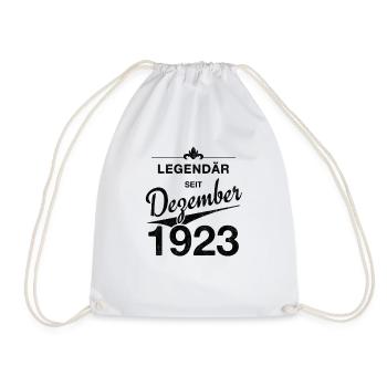 100 Birthday Legendary December 1923 Volume 23 - Drawstring Bag - white - Front