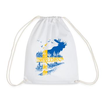SWEDEN ELCH SCHWEDEN FLAGGE - Turnbeutel - Weiß - Vorne