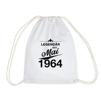 60th Birthday Legendary since May 1964 Born in 64 - Drawstring Bag - white - Front