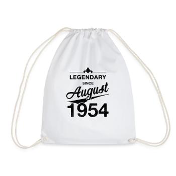 70th Birthday Legendary since August 1954 Vintage - Drawstring Bag - white - Front