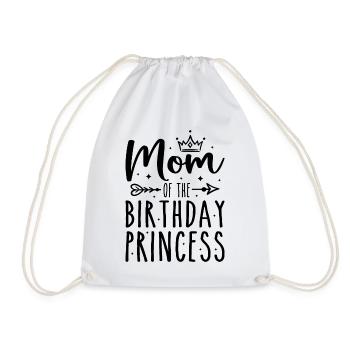 Mom Of The Birthday Princess Girls Funny Birthday - Sac de sport léger - blanc - Devant