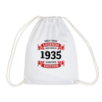 Echte Legenden wurden 1935 geboren 90. Geburtstag - Turnbeutel - Weiß - Vorne