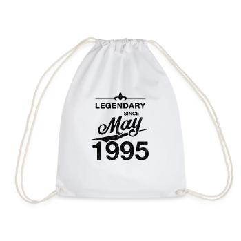 30th Birthday Legendary since May 1995 Born in '95 - Drawstring Bag - white - Front