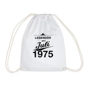 50th Birthday Legendary since July 1975 Volume 75 - Drawstring Bag - white - Front