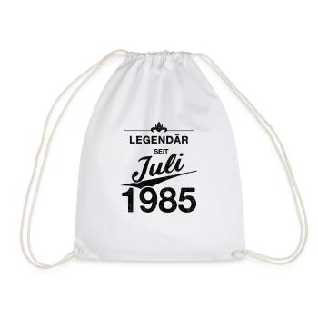 40. Geburtstag Legendär seit Juli 1985 Jahrgang 85 - Turnbeutel - Weiß - Vorne