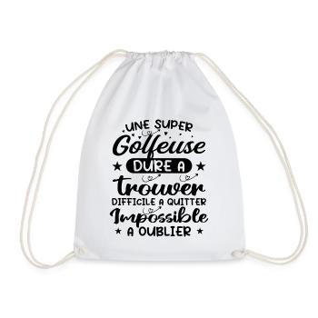 Ein super Golfer - Golfer Geschenk - Turnbeutel - Weiß - Vorne