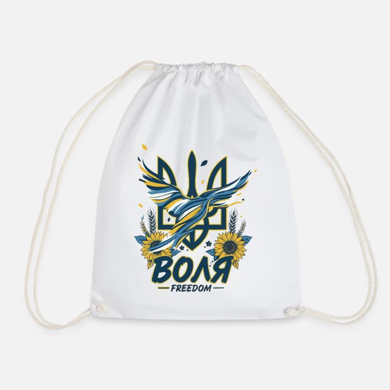 Volya Freedom Trident - Drawstring Bag - white