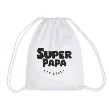 Super Dad Gift Dad Father's Day - Drawstring Bag - white - Front