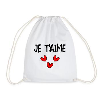 I LOVE YOU. LOVE. SAINT VALENTIN. EVJF. JE T'AIME. - Sac de sport léger - blanc - Devant