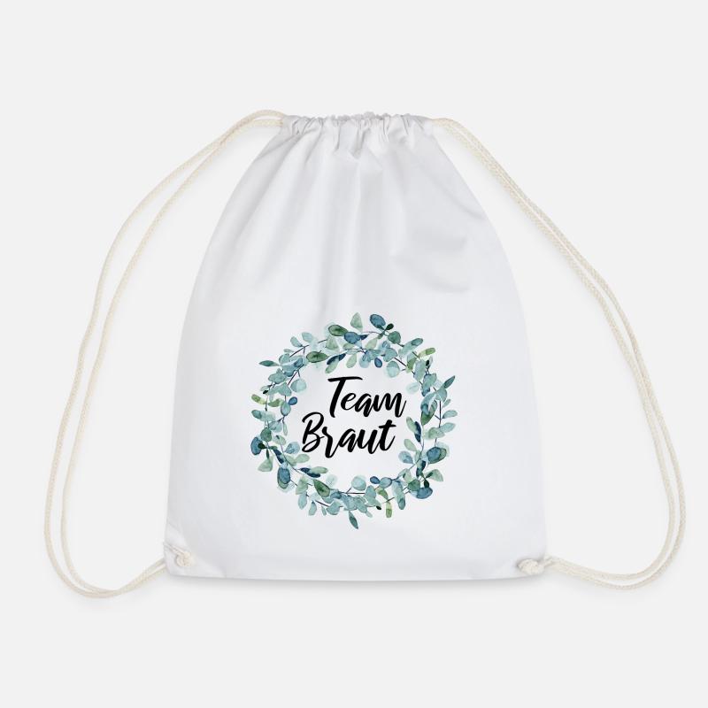Team Braut - Junggesellinnenabschied - Turnbeutel - Weiß