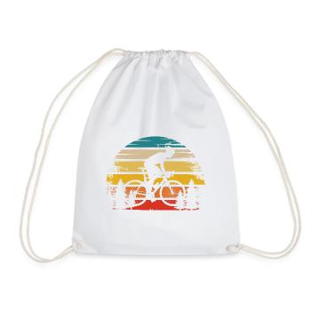 Soleil rétro et cyclisme - - Sac de sport léger - blanc - Devant