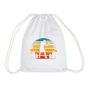 Retro Sun Boxing - Bo - Drawstring Bag - white - Front