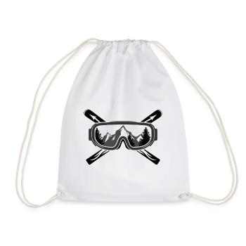 Skieurs de montagne - - Sac de sport léger - blanc - Devant