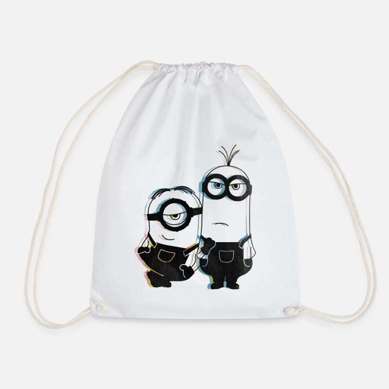 Minions Stuart Und Kevin Glitch - Turnbeutel - Weiß