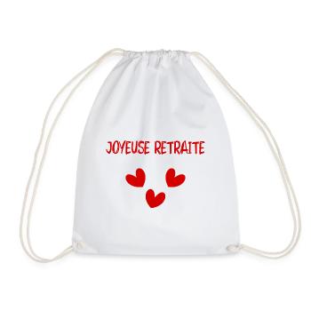 RETRAITE. BONNE RETRAITE. JOYEUSE RETRAITE. - Sac de sport léger - blanc - Devant