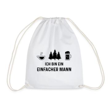 ICH BIN EIN EINFACHER MANN 3 - - Turnbeutel - Weiß - Vorne