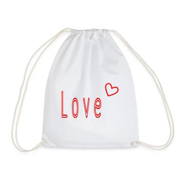 COUPLE. JUST MARRIED. Bachelorette party. VALENTINE'S DAY. LOVE. - Drawstring Bag - white - Front