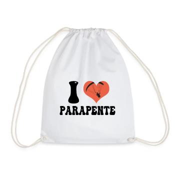 j aime parapente - Sac de sport léger - blanc - Devant