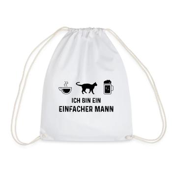 Ich bin ein Einfacher Mann - - Turnbeutel - Weiß - Vorne