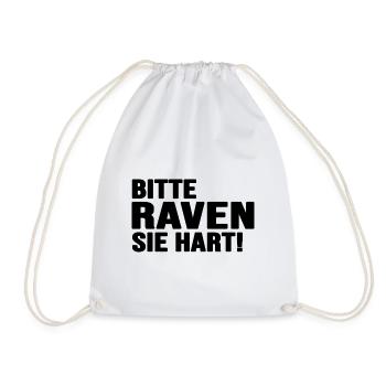 Rave Beats Techno ballern hard Bass Raveland - Turnbeutel - Weiß - Vorne